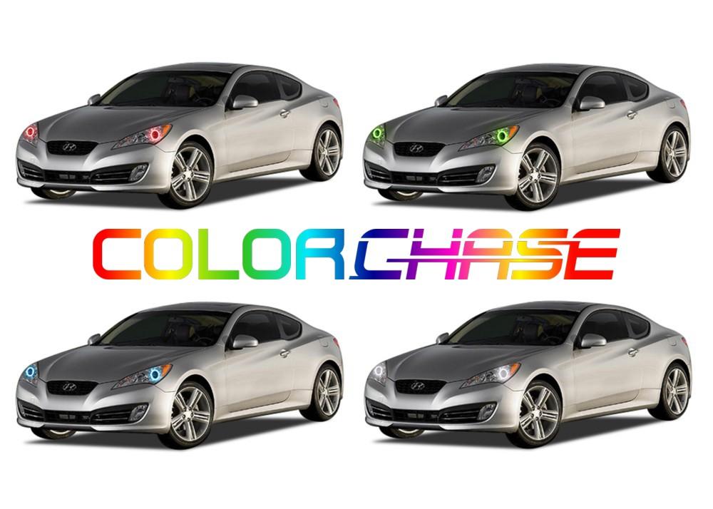 Hyundai Genesis Coupe ColorChase LED Halo Headlight Kit 2010-2012