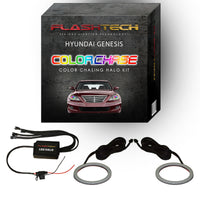 Hyundai Genesis Sedan ColorChase LED Halo Headlight Kit 2009-2011