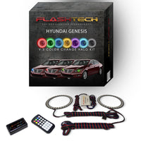 Hyundai Genesis Sedan V.3 Fusion Color Change LED Halo Headlight Kit 2009-2011