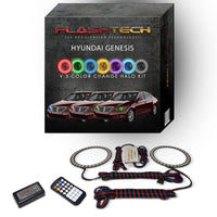 Hyundai Genesis Sedan V.3 Fusion Color Change LED Halo Headlight Kit 2009-2011