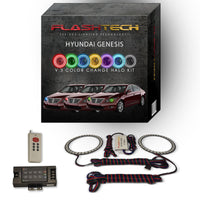 Hyundai Genesis Sedan V.3 Fusion Color Change LED Halo Headlight Kit 2009-2011