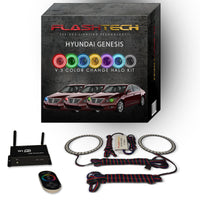 Hyundai Genesis Sedan V.3 Fusion Color Change LED Halo Headlight Kit 2009-2011