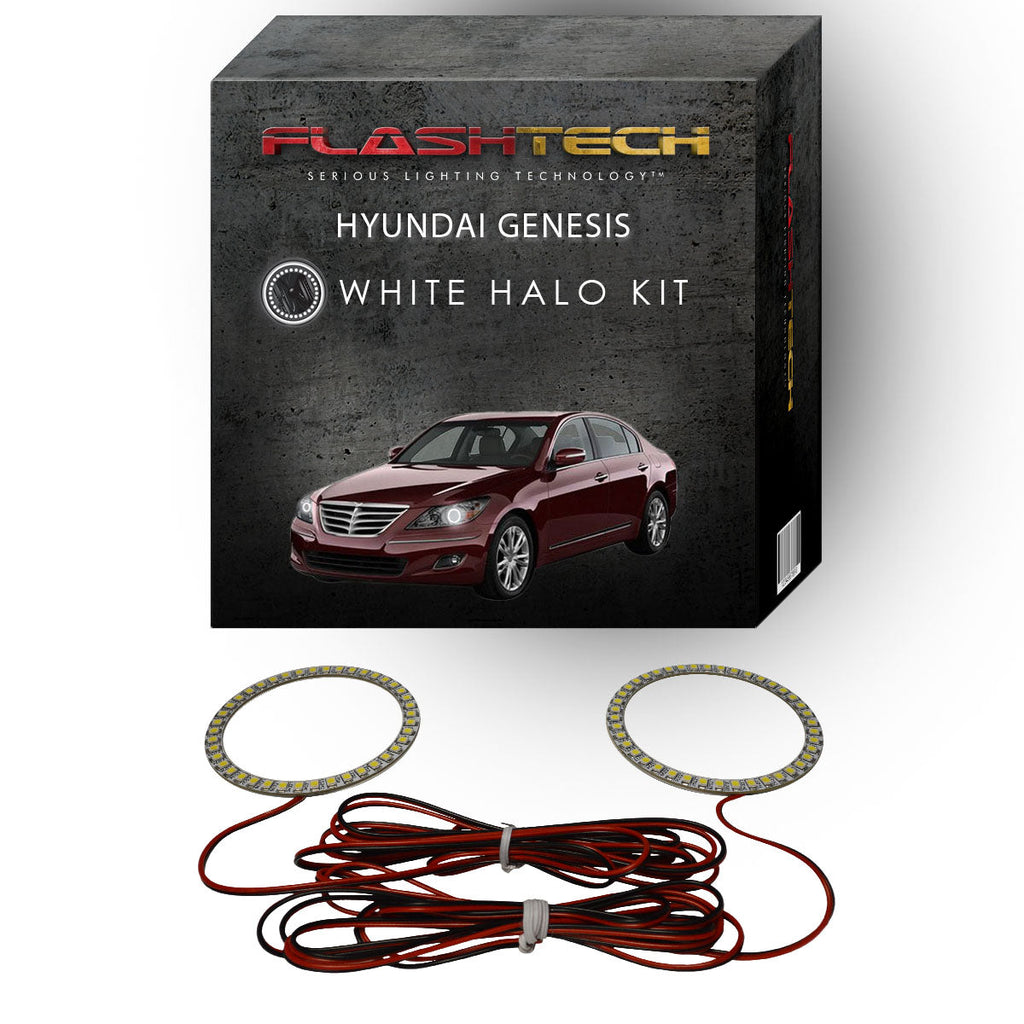 Hyundai Genesis Sedan White LED Halo Headlight Kit 2009-2011