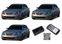 Hyundai Genesis Sedan V.3 Fusion Color Change LED Halo Headlight Kit 2012-2014