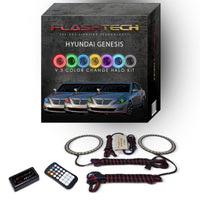 Hyundai Genesis Sedan V.3 Fusion Color Change LED Halo Headlight Kit 2012-2014