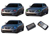 Hyundai Genesis Sedan V.3 Fusion Color Change LED Halo Headlight Kit 2012-2014