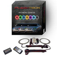 Hyundai Genesis Sedan V.3 Fusion Color Change LED Halo Headlight Kit 2012-2014