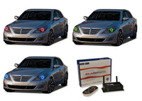 Hyundai Genesis Sedan V.3 Fusion Color Change LED Halo Headlight Kit 2012-2014