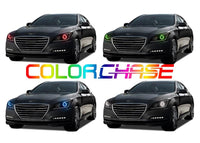 Hyundai Genesis Sedan ColorChase LED Halo Headlight Kit 2015-2016