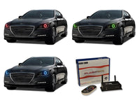 Hyundai Genesis Sedan V.3 Fusion Color Change LED Halo Headlight Kit 2015-2016
