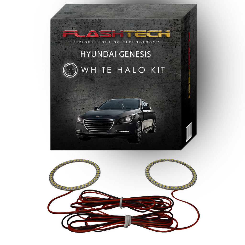 Hyundai Genesis Sedan White LED Halo Headlight Kit 2015-2016