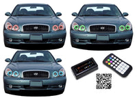 Hyundai Sonata V.3 Fusion Color Change LED Halo Headlight Kit 2002-2005