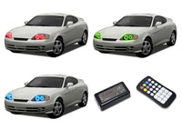 Hyundai Tiburon V.3 Fusion Color Change LED Halo Headlight Kit 2003-2004