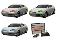 Hyundai Tiburon V.3 Fusion Color Change LED Halo Headlight Kit 2003-2004