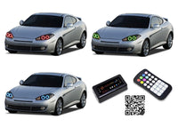 Hyundai Tiburon V.3 Fusion Color Change LED Halo Headlight Kit 2007-2008
