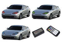Hyundai Tiburon V.3 Fusion Color Change LED Halo Headlight Kit 2007-2008