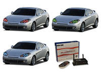 Hyundai Tiburon V.3 Fusion Color Change LED Halo Headlight Kit 2007-2008