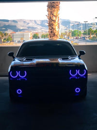 Dodge Challenger V.3 Fusion Color Change External Waterproof LED Halo Fog Light Kit 2008-2014