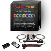 Infiniti FX35 / FX45 V.3 Fusion Color Change LED Halo Fog Light Kit 2005-2010