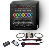 Infiniti FX35 / FX45 V.3 Fusion Color Change LED Halo Fog Light Kit 2005-2010