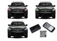Infiniti FX35 / FX45 V.3 Fusion Color Change LED Halo Headlight Kit 2005-2010