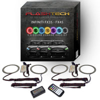 Infiniti FX35 / FX45 V.3 Fusion Color Change LED Halo Headlight Kit 2005-2010