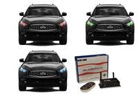 Infiniti FX35 V.3 Fusion Color Change LED Halo Headlight Kit 2009-2012