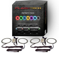 Infiniti FX50 V.3 Fusion Color Change LED Halo Headlight Kit 2009-2012
