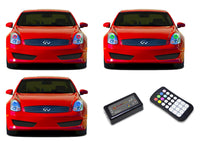 Infiniti G35 Coupe V.3 Fusion Color Change LED Halo Headlight Kit 2006-2008