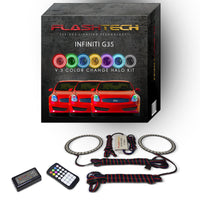Infiniti G35 Coupe V.3 Fusion Color Change LED Halo Headlight Kit 2006-2008