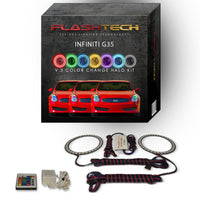 Infiniti G35 Coupe V.3 Fusion Color Change LED Halo Headlight Kit 2006-2008