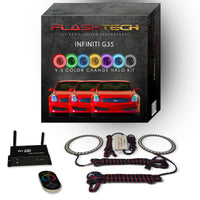 Infiniti G35 Coupe V.3 Fusion Color Change LED Halo Headlight Kit 2006-2008