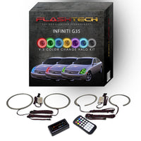 Infiniti G35 Sedan V.3 Fusion Color Change LED Halo Headlight Kit 2003-2004