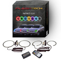 Infiniti G35 Sedan V.3 Fusion Color Change LED Halo Headlight Kit 2003-2004