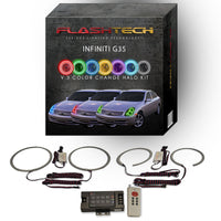 Infiniti G35 Sedan V.3 Fusion Color Change LED Halo Headlight Kit 2003-2004