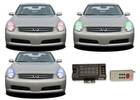Infiniti G35 Sedan V.3 Fusion Color Change LED Halo Headlight Kit 2005-2006