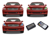 Infiniti G35 Sedan V.3 Fusion Color Change LED Halo Headlight Kit 2007-2009