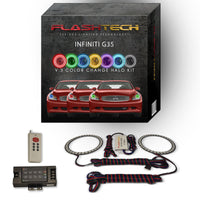 Infiniti G35 Sedan V.3 Fusion Color Change LED Halo Headlight Kit 2007-2009
