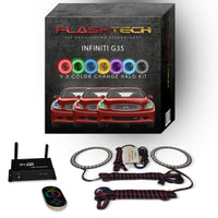 Infiniti G35 Sedan V.3 Fusion Color Change LED Halo Headlight Kit 2007-2009