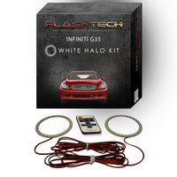 Infiniti G35 Sedan White LED Halo Headlight Kit 2007-2009