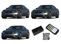 Infiniti G37 Coupe V.3 Fusion Color Change LED Halo Headlight Kit 2008-2013