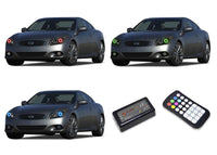 Infiniti G37 Coupe V.3 Fusion Color Change LED Halo Headlight Kit 2008-2013