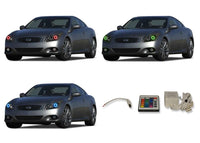 Infiniti G37 Coupe V.3 Fusion Color Change LED Halo Headlight Kit 2008-2013