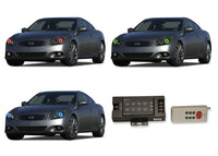 Infiniti G37 Coupe V.3 Fusion Color Change LED Halo Headlight Kit 2008-2013