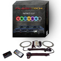 Infiniti G37 Coupe V.3 Fusion Color Change LED Halo Fog Light Kit 2008-2013