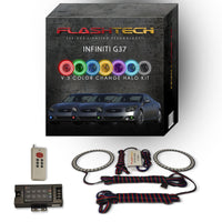 Infiniti G37 Coupe V.3 Fusion Color Change LED Halo Fog Light Kit 2008-2013