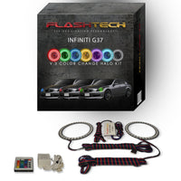 Infiniti G37 Sedan V.3 Fusion Color Change LED Halo Headlight Kit 2007-2009