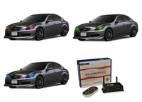 Infiniti G37 Sedan V.3 Fusion Color Change LED Halo Headlight Kit 2007-2009