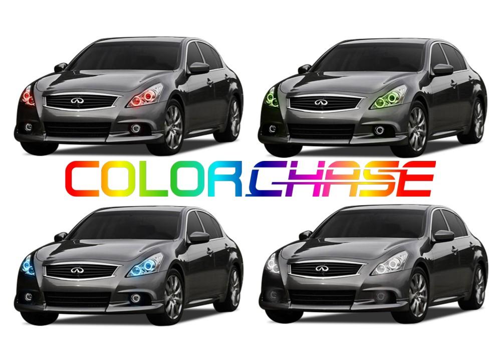 Infiniti G37 Sedan ColorChase LED Halo Headlight Kit 2010-2013