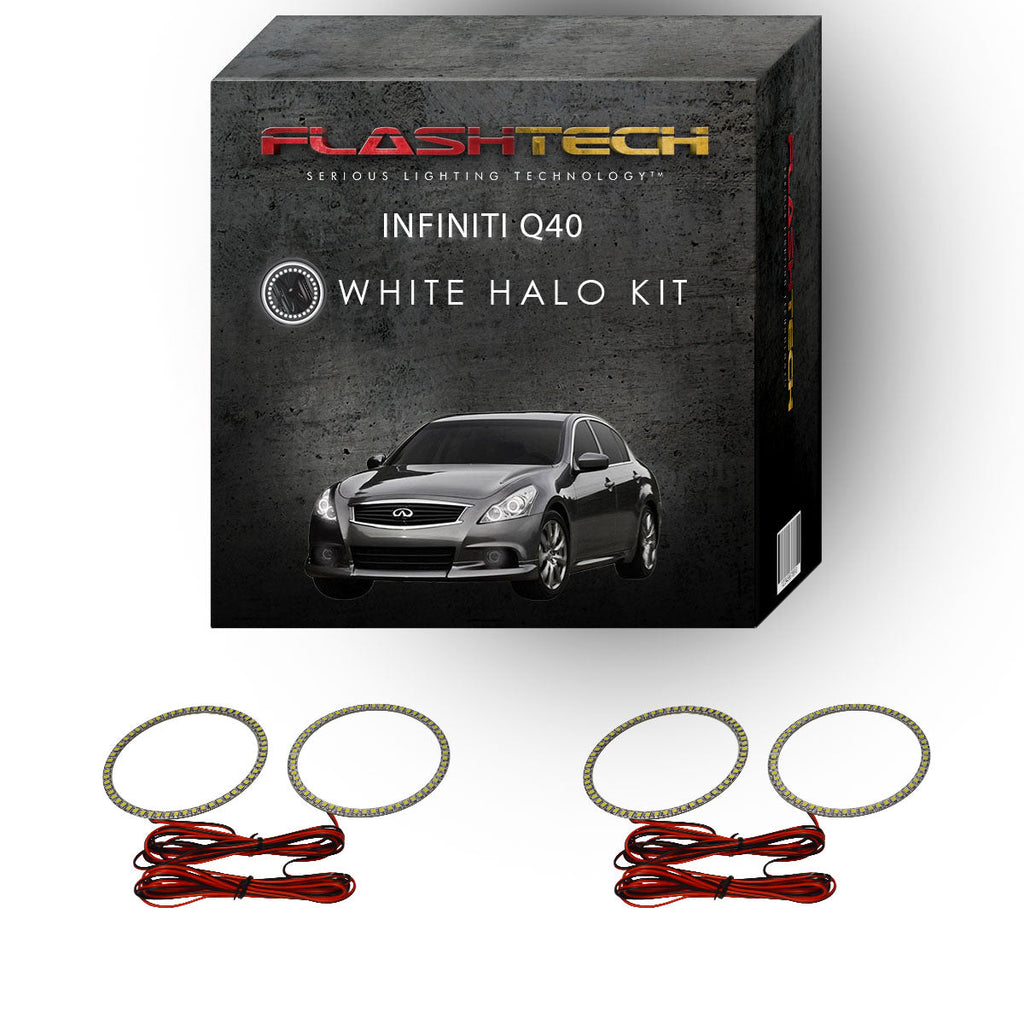 Infiniti Q40 White LED Halo Headlight Kit 2014-2015